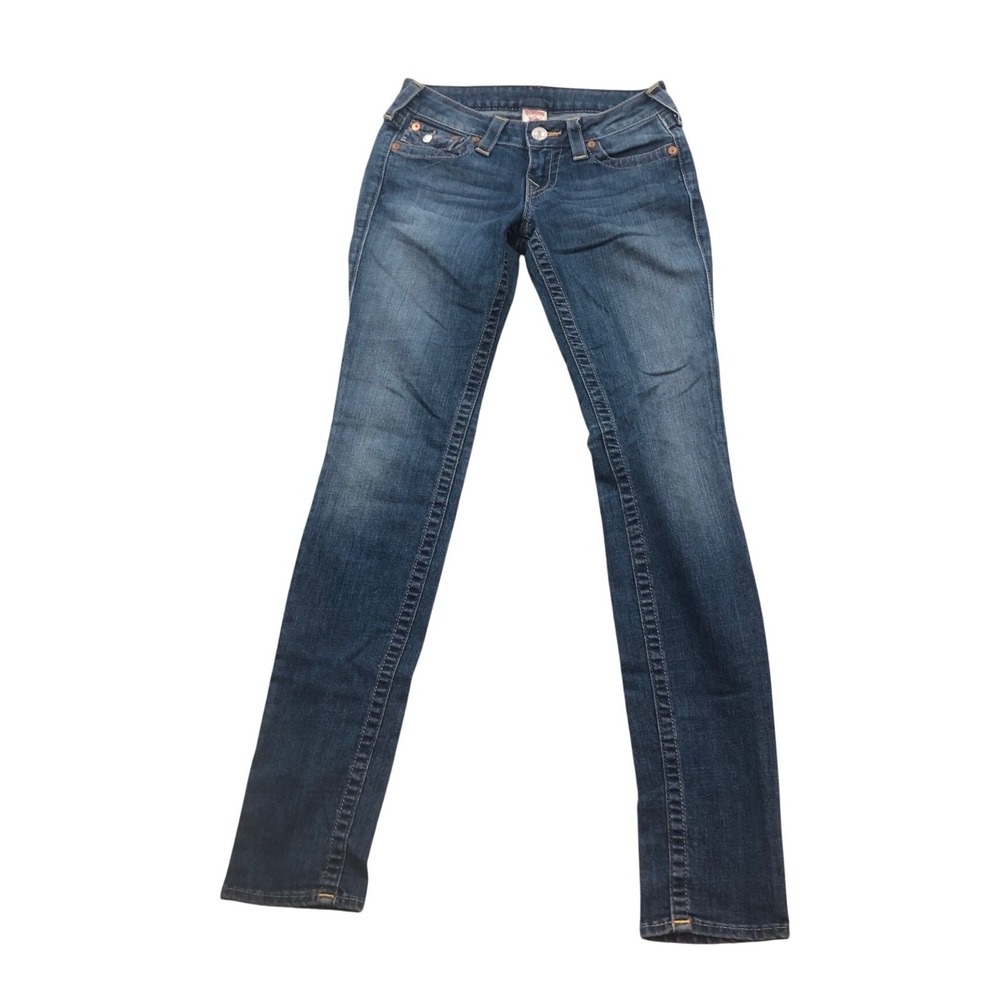 True Religion Skinny Jeans Women's Size 26 Blue Denim Made in USA